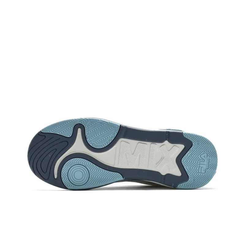FILA MIX 2 Quick Dry And Wear Resistant Low Top Skateboard Shoes Men's White Blue-3