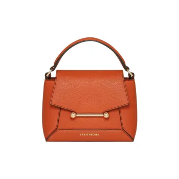 Strathberry Grained Calfskin Shoulder Bag Crossbody Bag Handbag Nano Women's Orange