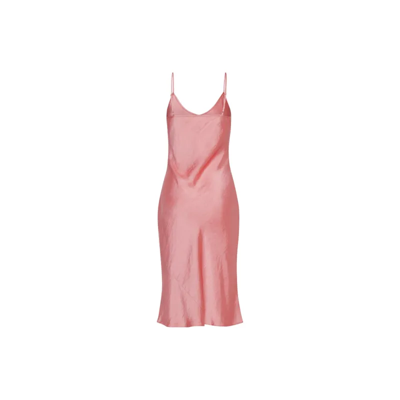 ARITZIA Wilfred Only Slip Satin Midi Dress Slip Dresses Women's Petunia Pink/Dwarf Petunia Pink-1