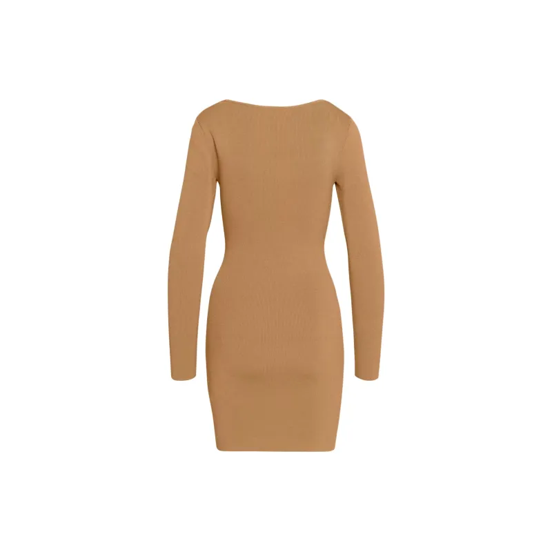 ARITZIA Babaton Rego Sculpt Knit Dress Long-Sleeved Dresses Women's Constant Camel/Camel-1