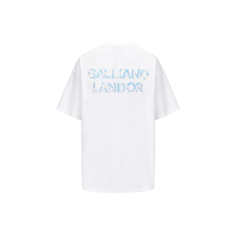 GALLIANO LANDOR T Shirt Unisex White-1