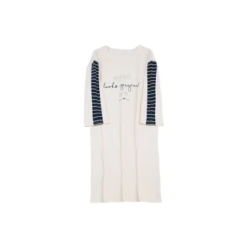 H-YXIANG Nightgown Women's Light Yellow