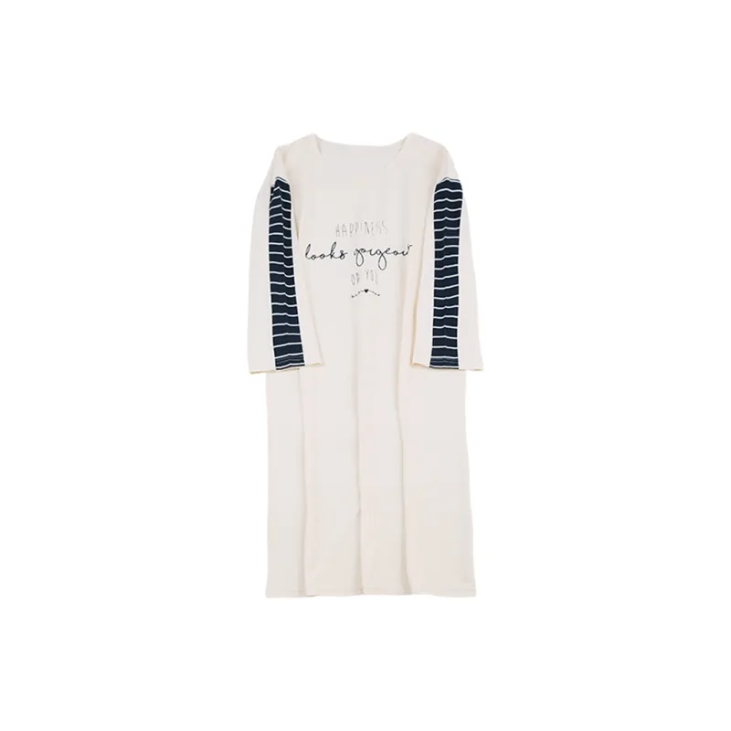 H YXIANG Nightgown Women's Light Yellow-0