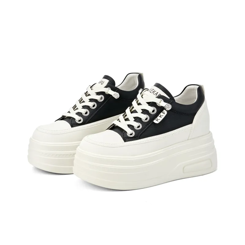 KEKAFU Cushioning Support Height Increasing Low-Top Casual Shoes Women's-13