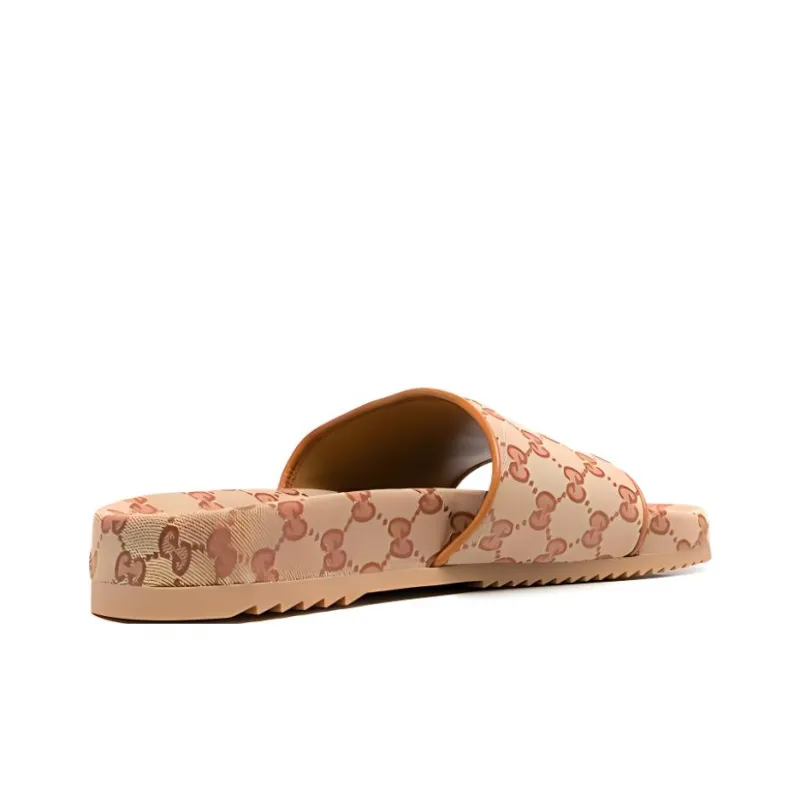 GUCCI GG Slide Sandal "Cognac Monogram"-3