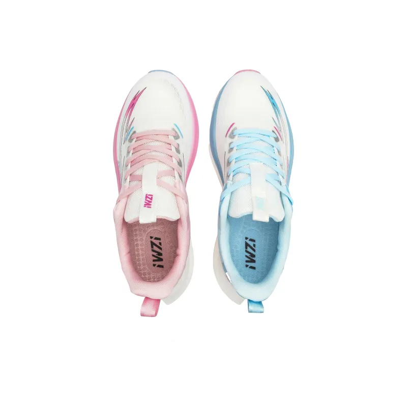 IWZI Low Top Running Shoes Unisex Blue Pink Mismatched Color-6