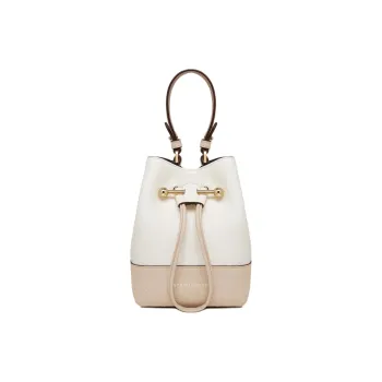 Strathberry Grained Calfskin Bucket Bags One Shoulder Handbag Crossbody Bag Women's White & Pink