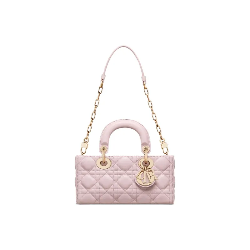 DIOR Lady D JOY Sheepskin Shoulder Bag, Crossbody Bag, Handbag Small Size Women's Light Pink-1