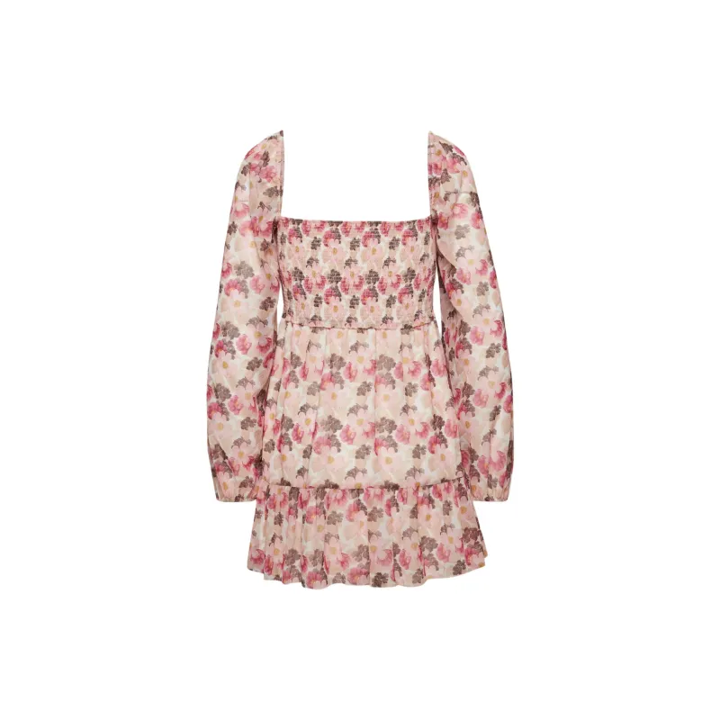 ARITZIA Wilfred Tempest Mini Dress Long-Sleeved Dresses Women's It Birch Poetic Pink/Poppy Pink-1