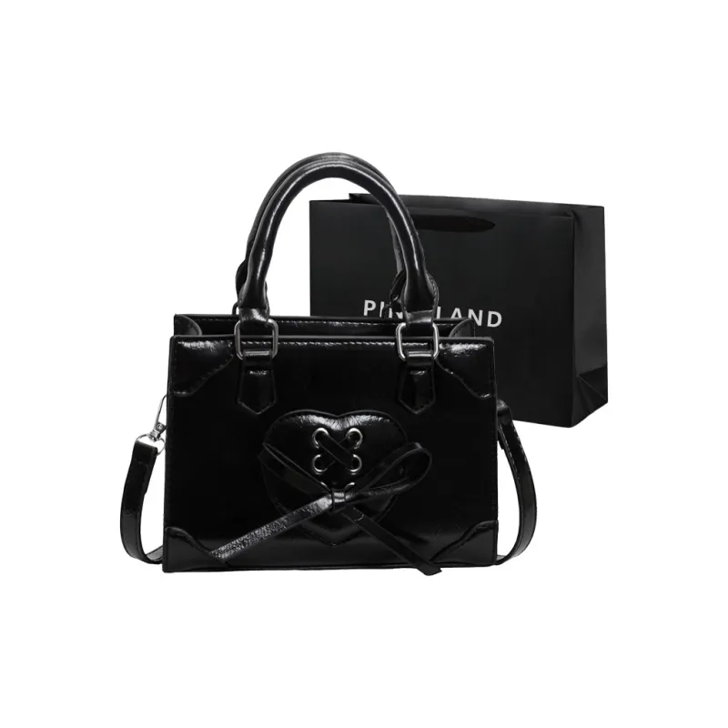 PINK·LAND PU Handbag Regular Women's Silver/Ecru/Burgundy/Black-18