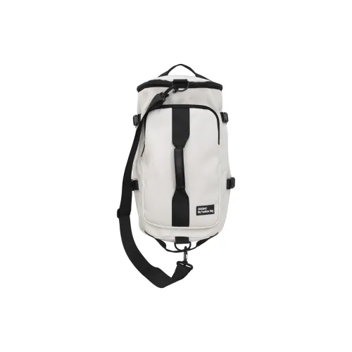 OURFUN Nylon Travel Bag Large Size Unisex White/Black