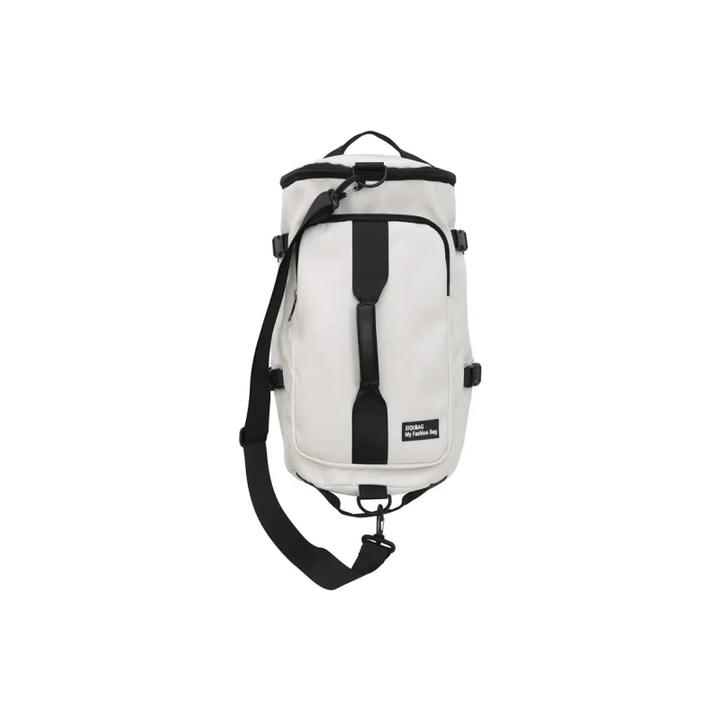 OURFUN Nylon Travel Bag Large Size Unisex White/Black-0