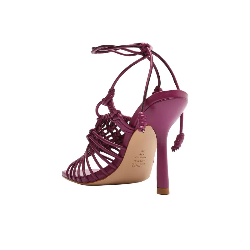 Schutz Adin Strap Sandals 11cm Women's Bright Purple-3