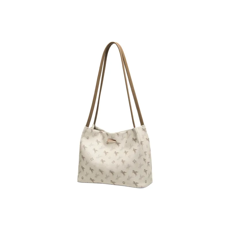 Marino Orlandi Synthetic Leather Tote Bag Shoulder Bag Large Size Women's Ecru-2