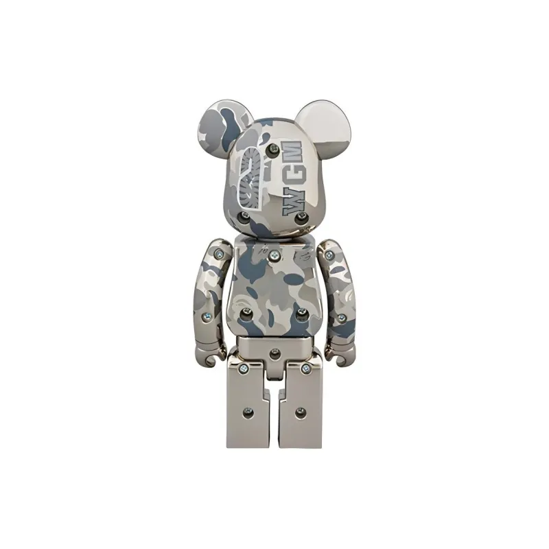 BE@RBRICK x BAPE Ultra Alloy Silver Trendy Figures-1