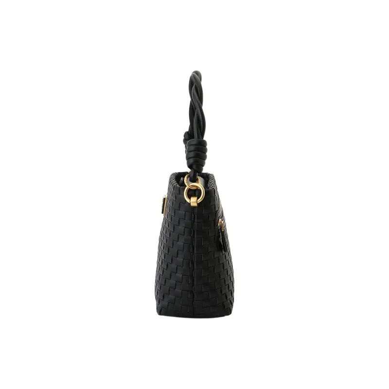 GUESS Polyurethane Bucket Bag Portable Crossbody Bag Shoulder Bag Women's Black-2