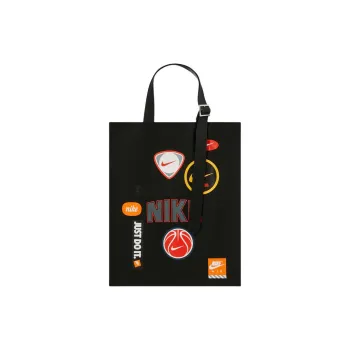 CDG Nike Collaboration Cotton With Recycled Leather Handbag Men's Black