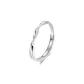 Plain Band Mobius Loop Single Ring[Men's]-S999 Fine Silver