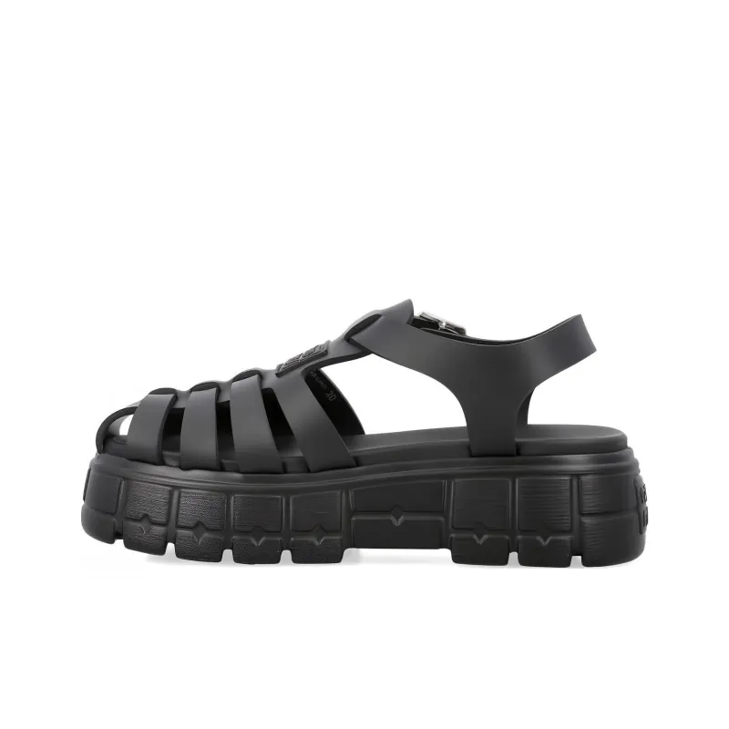 MIU MIU Roman Sandals Women's Black-0