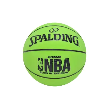 SPALDING Rubber Basketball Green Size 7 Ball Glow In The Dark Unisex
