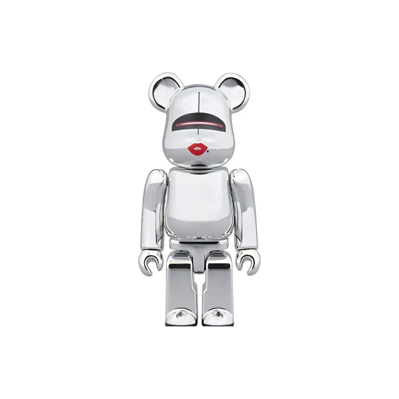 Bearbrick X Tyga X Hajime Sorayama 100% & 400% Set Silver-2