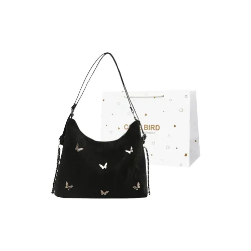 CORE BIRD PU Backpack Shoulder Bag Regular Women's Black/Silver