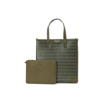 GUESS Polyurethane Tote Bag Shopping Bag Handbag Medium Size Men's Light Green