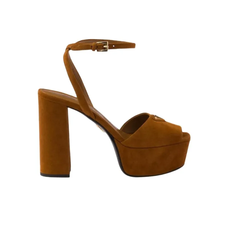 PRADA Strap Sandals 11.5cm Women's Brown-1