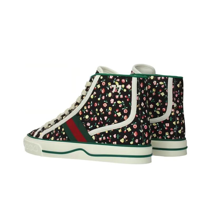 GUCCI Women's Tennis 1977 High 'Floral Print' Women's-3