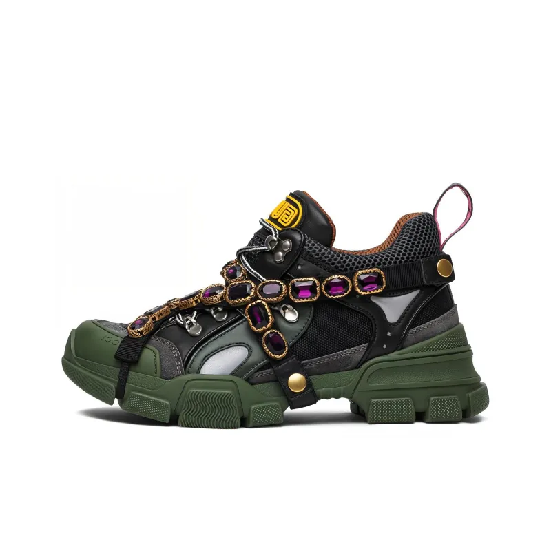 GUCCI Women's Flashtrek Crystals 'Green' Women's-0