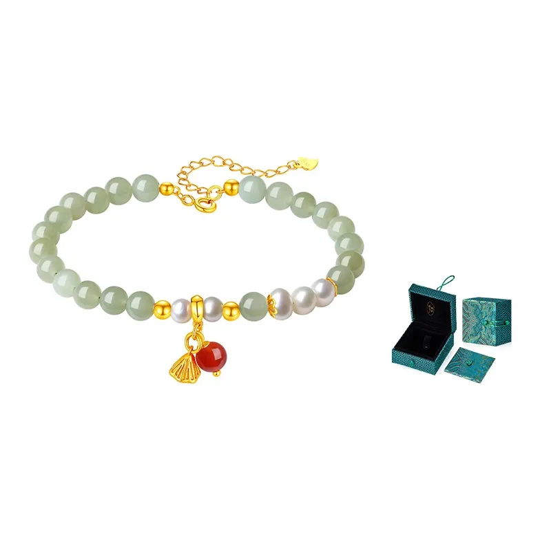 MAMADESHOUHU Hetian Jade Bracelets Pale Greenish White Jade Women's-1