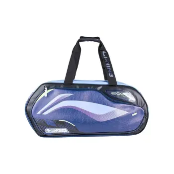 LiNing Badminton Racket Bags 6 Pcs Pack Sporty Style Shoulder Bag Blue Unisex Individual Shoe Compartment