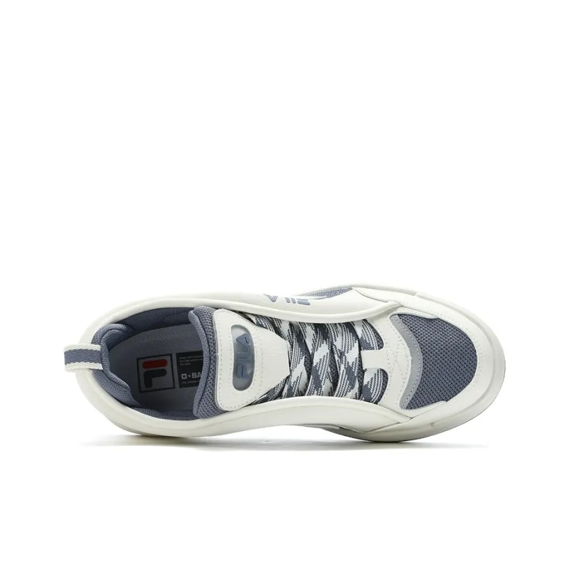 FILA MIX 2 Quick Dry And Wear Resistant Low Top Skateboard Shoes Men's White Blue-1
