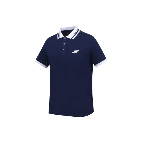 Skechers Polo Shirts Men Indigo Blue