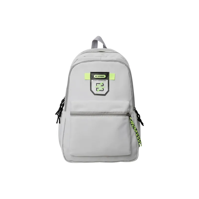 OURFUN Nylon Backpack Light Gray/Dark Gray/Black/Orange/Blue-0