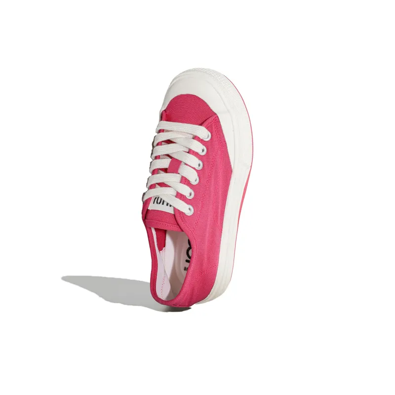 B10CROWN Anti Slip Wear Resistant Breathable Lightweight Low Top Canvas Shoes Women's Rose Red-3