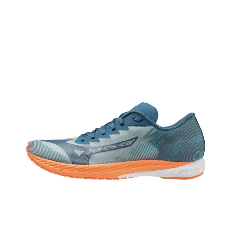 Mizuno Wave Duel 3 Anti-Slip Wear-Resistant Low-Top Running Shoes Men's Blue Orange-0