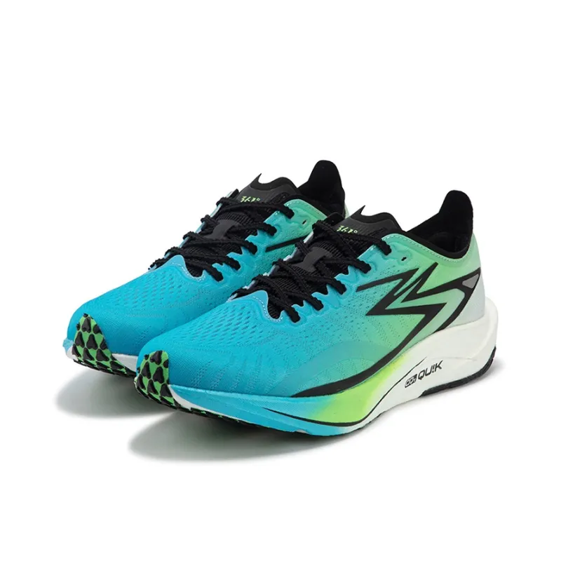 361° Speed Team Cushioning Anti-Slip Wear-Resistant Breathability Low-Top Training Running Shoes Men's Blue Green-2