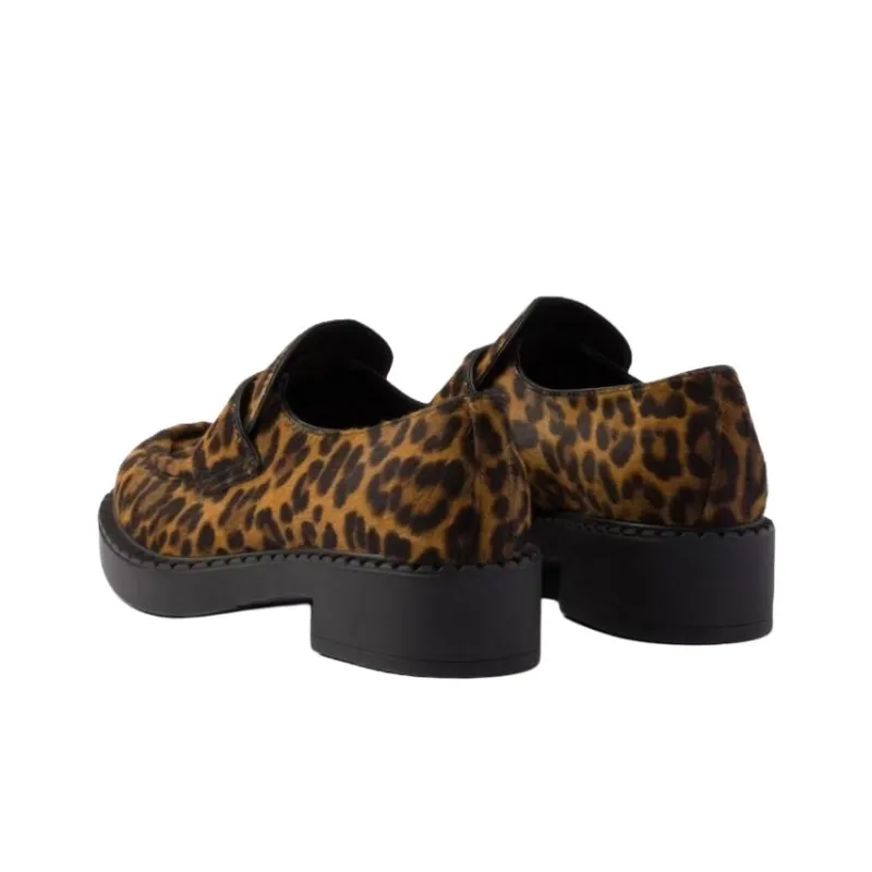 PRADA Honey Loafers 5cm Women's Brown-3