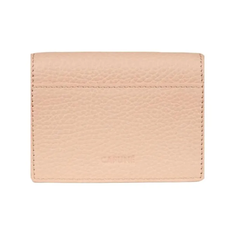 CAFUNE Cow Leather Card Holder Women's Nude Pink-1