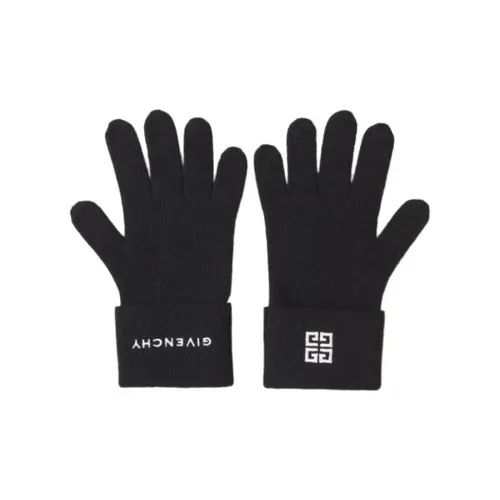 GIVENCHY Wool Cashmere Knit Gloves Men's Black