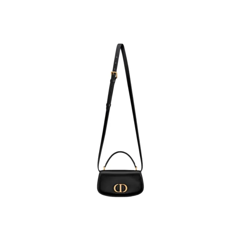 DIOR 30 Montaigne Cow Leather Shoulder Bag Crossbody Bag Handbag Small Size Women's Black-1