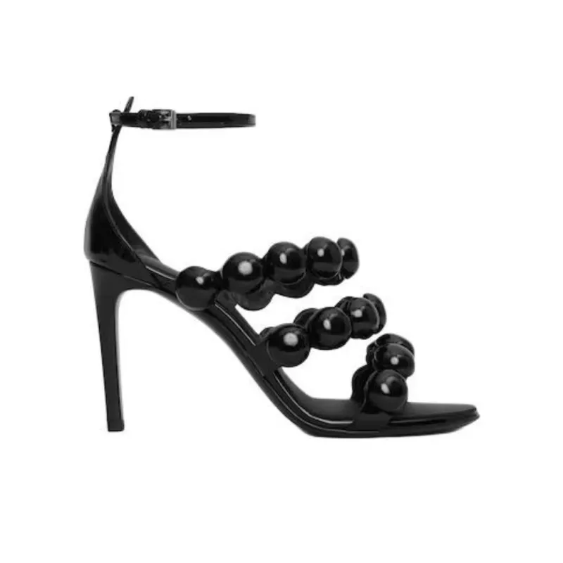 Alaia Strap Sandals 9cm Women's Black-1