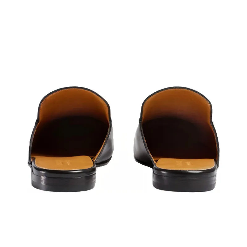 GUCCI Princetown Wrap-toe Slippers Flat Men's Black-4