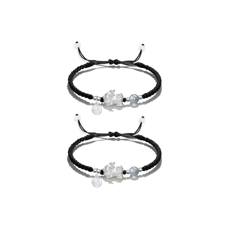 Shiban Colored Glaze Jade Bracelets Unisex-5