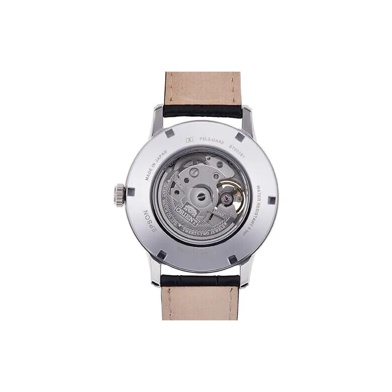ORIENT Automatic Mechanical Movement Leather Watch Bands Watch 42mm Men's Watches White Dial-2