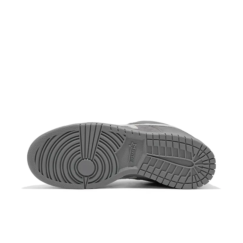 RIPSTAR Anti Slip Wear Resistant Low Top Skateboard Shoes Unisex Silver Gray-5
