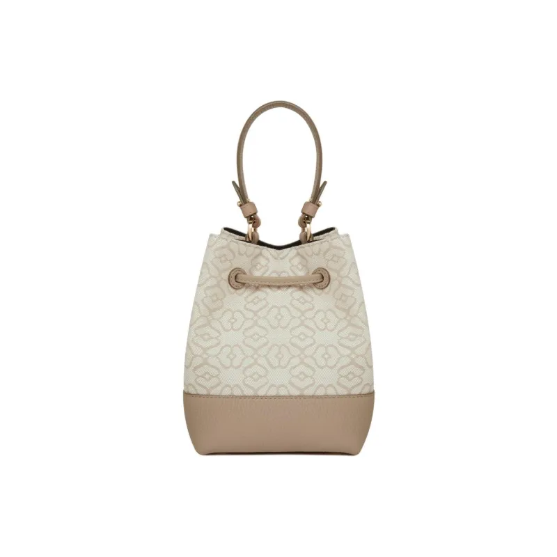 Strathberry Grained Calfskin Bucket Bags One Shoulder Handbag Crossbody Bag Women's Beige Pink-2