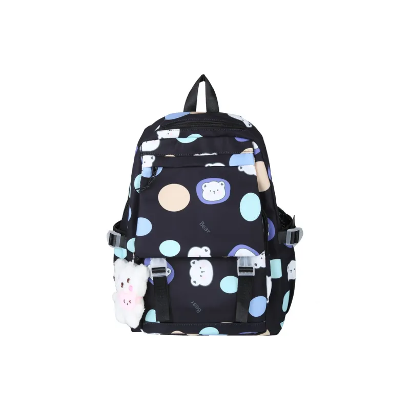 Venerable Brahma Nylon Backpack Women's Black/Yellow/Green/Blue/Pink-0