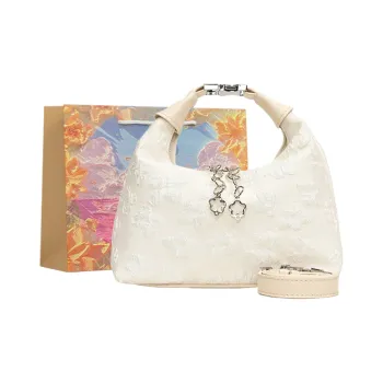 BRINCH Oxford Shoulder Bag Women's White/Pink/Black